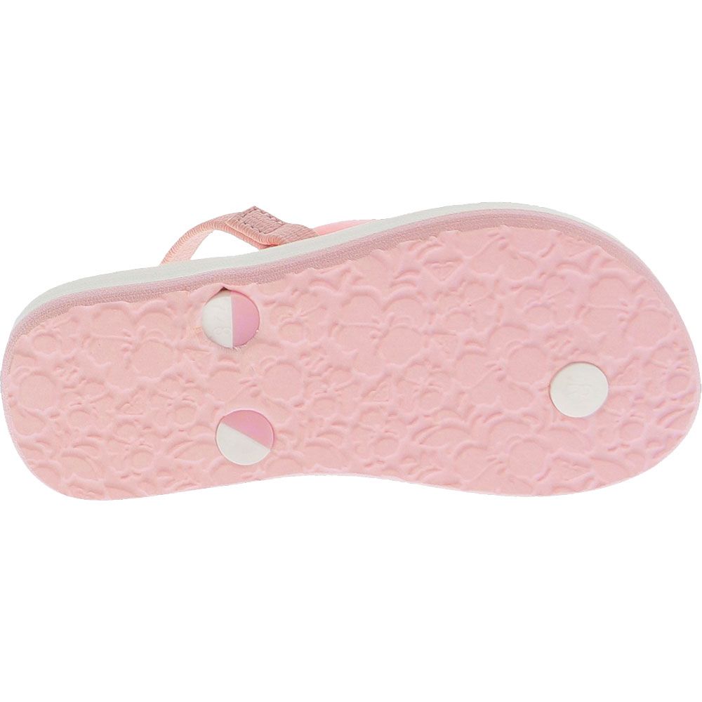 Roxy Tahiti 6 Sandals - Baby Toddler Light Pink Sole View