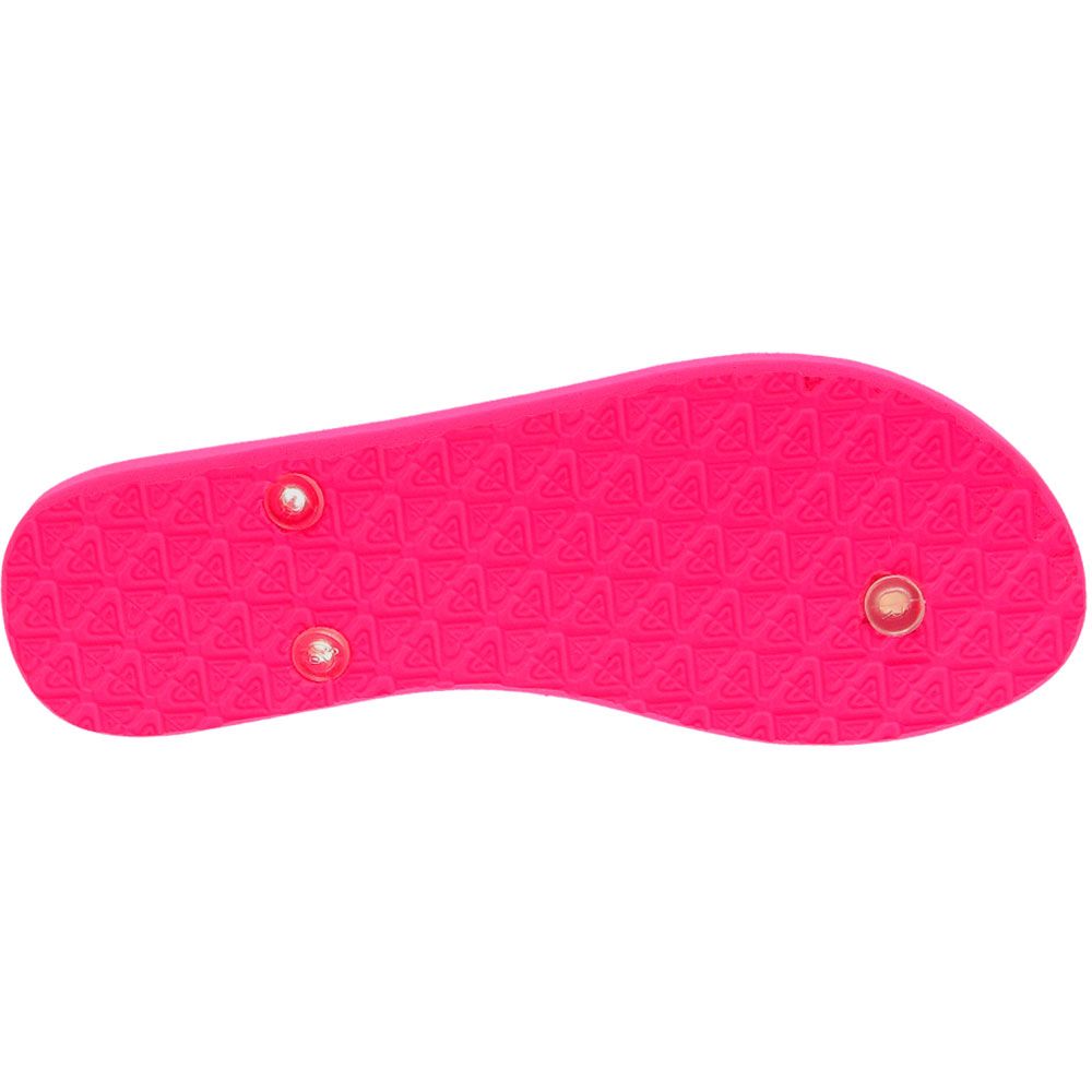 Roxy Viva Jelly Flip Flops - Womens Pink Sole View