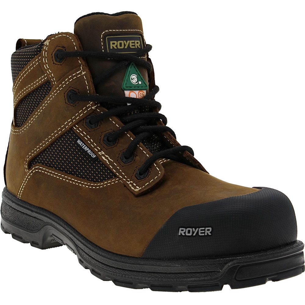 Royer 6" Agility Composite Toe Work Boots - Mens Brown