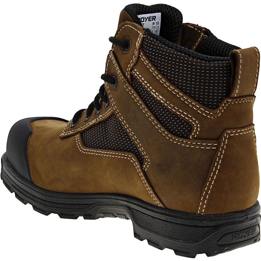 Royer 6" Agility Composite Toe Work Boots - Mens Brown Back View