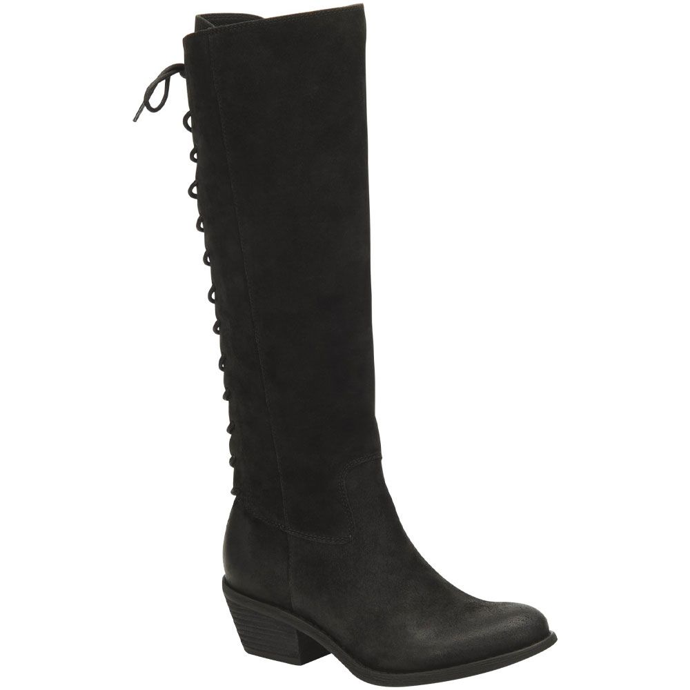 Sofft Sharnell Heel Tall Dress Boots - Womens Black Suede