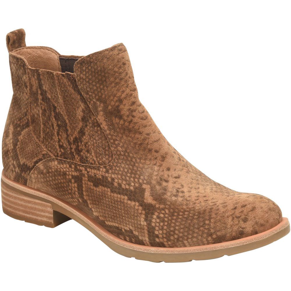 Sofft Bellis 3 Ankle Boots - Womens Cognac Snake Suede