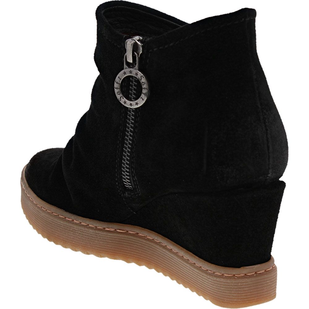 Sofft Siri Ankle Boots - Womens Black Suede Back View