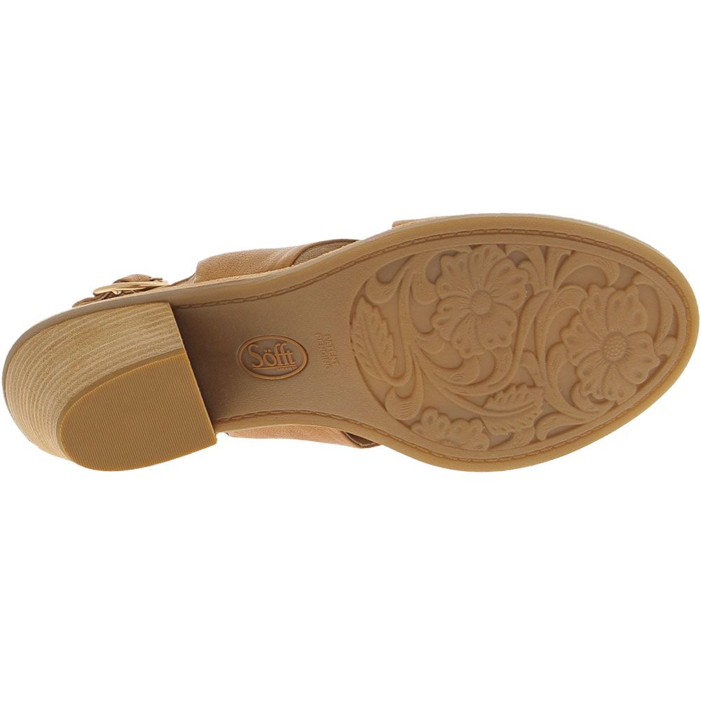 Sofft Mendi Sandals - Womens Luggage Brown Sole View