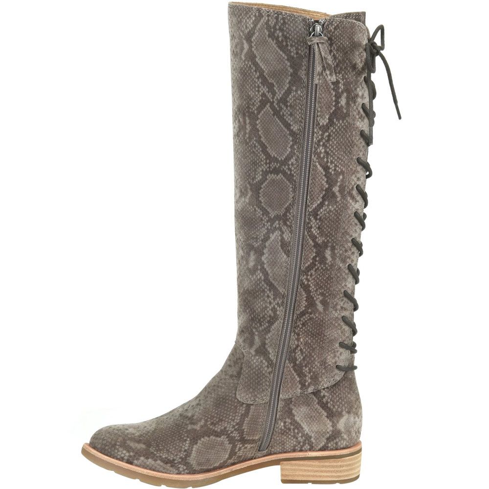 Sofft Sharnell II Tall Dress Boots - Womens Taupe Snake Back View