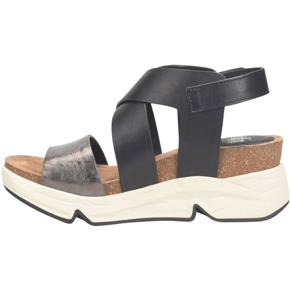 Sofft Charday Sandals - Womens Black Pewter Back View