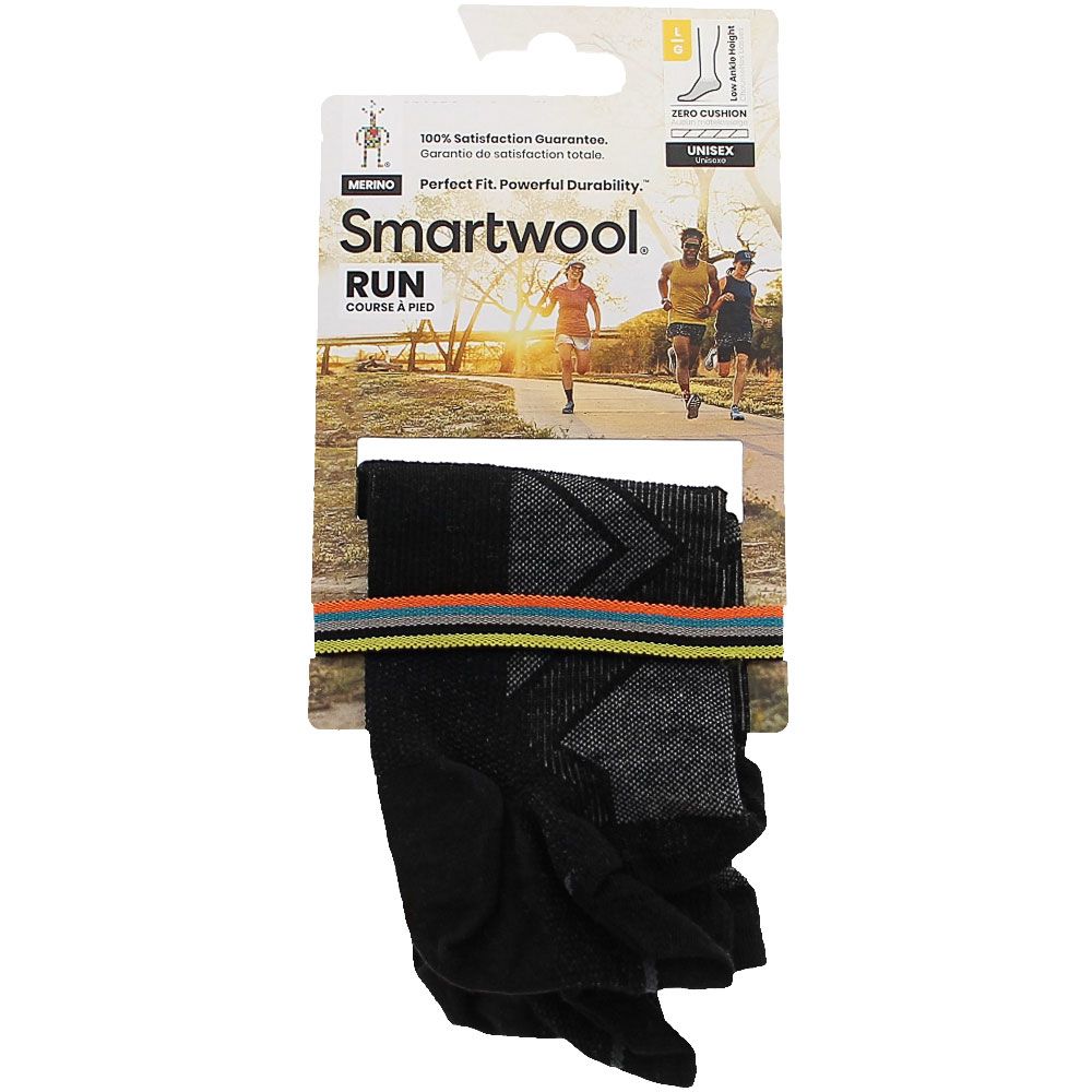 Smartwool Run Zero Cushion Low Ankle Socks Black View 2