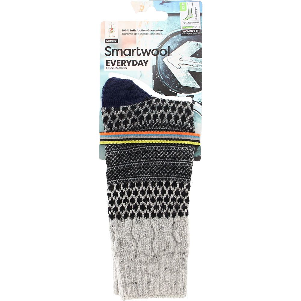 Smartwool Everyday Popcorn Cable Socks - Womens Natural Donegal View 2