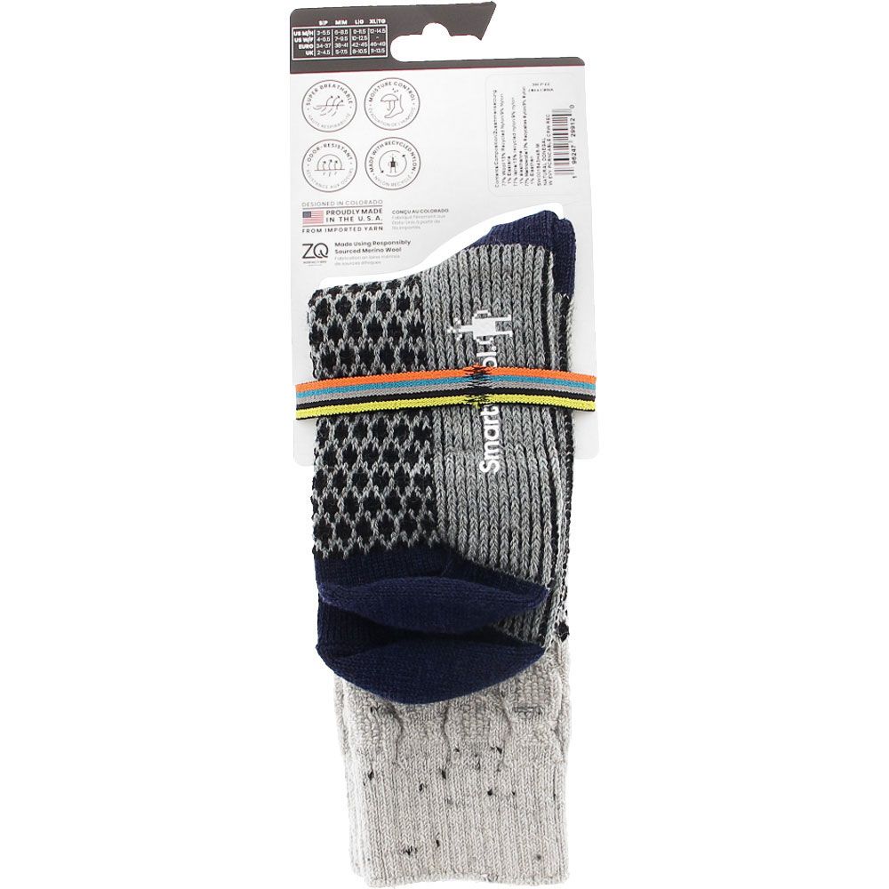 Smartwool Everyday Popcorn Cable Socks - Womens Natural Donegal View 3