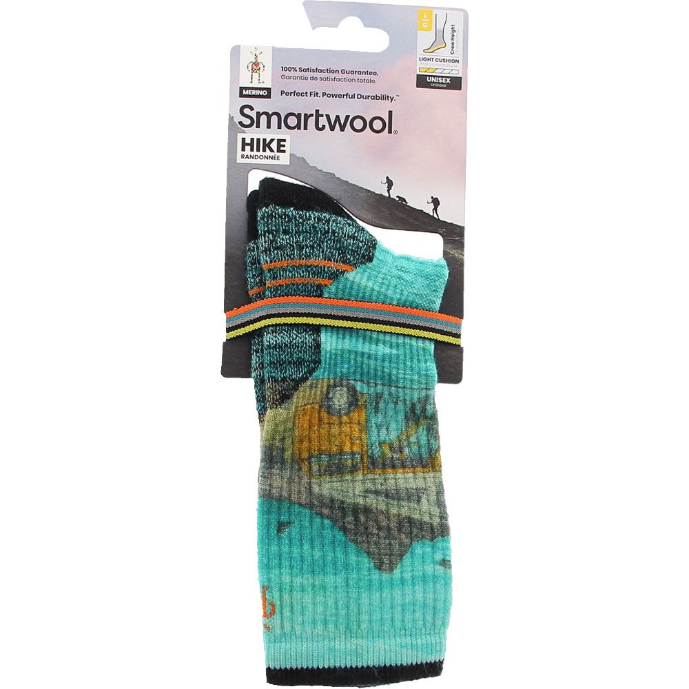 Smartwool Mens Hike Great Excursion Print Crew Socks Multicolor View 2