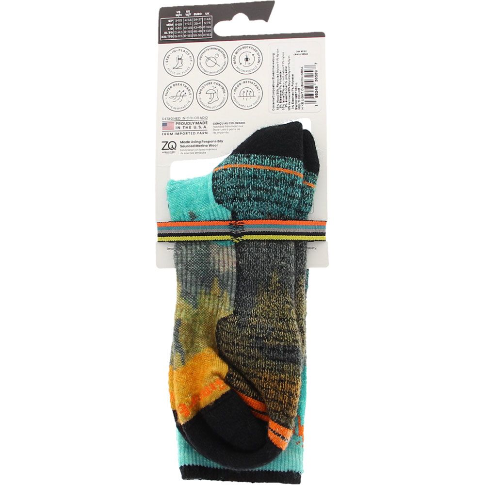 Smartwool Mens Hike Great Excursion Print Crew Socks Multicolor View 3