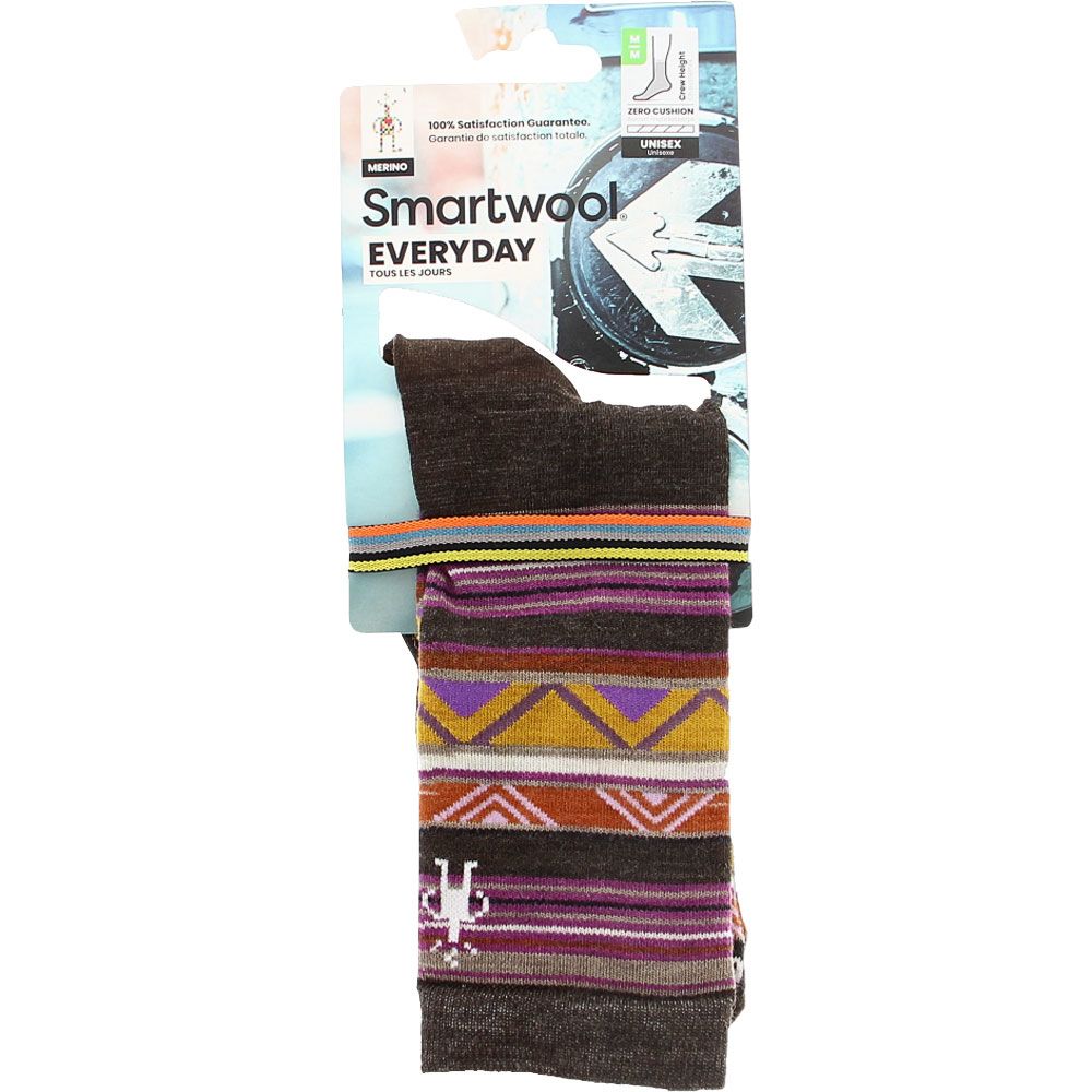 Smartwool Wos Zigzag Valley Crew Socks - Womens Chestnut View 2
