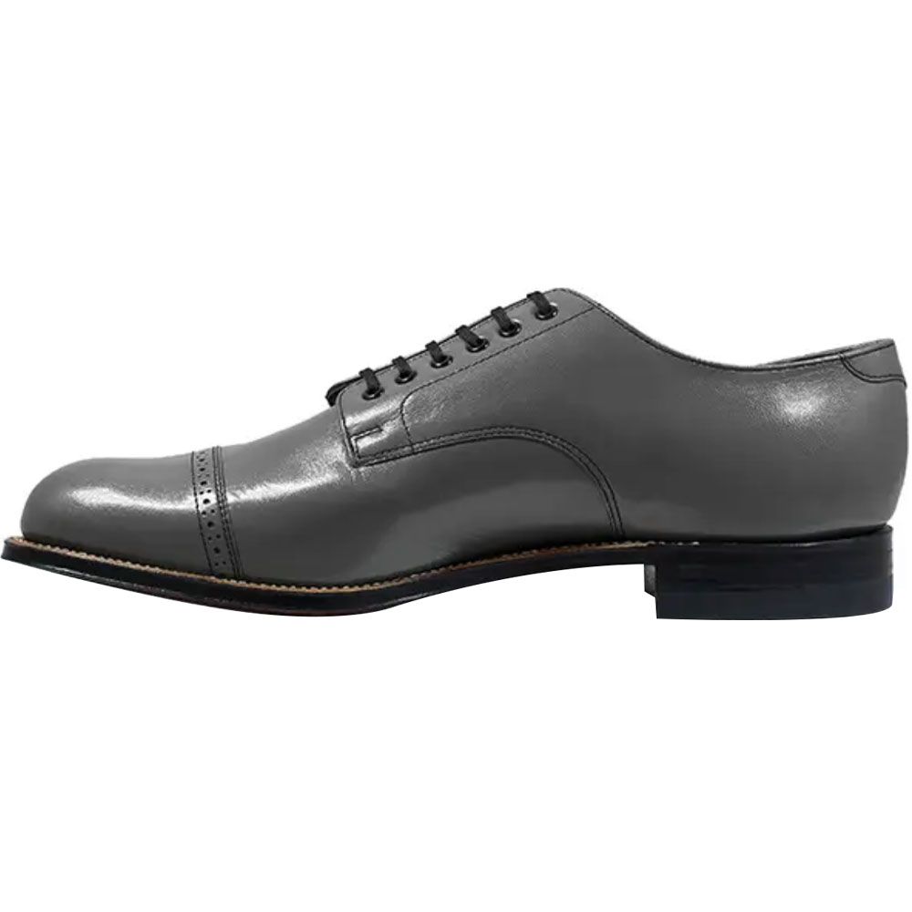 Stacy Adams Madison Tie Dress Shoes - Mens Steel Gray Back View