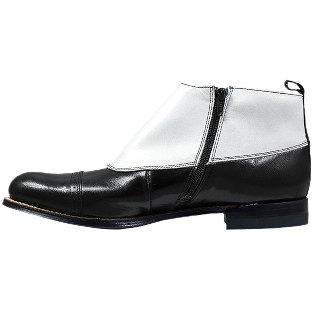 Stacy Adams Madison Cap Toe Dress Boots - Mens Black White Back View