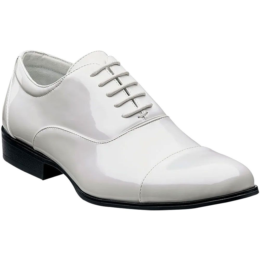 Stacy Adams Gala Oxford Dress Shoes - Mens White Patent