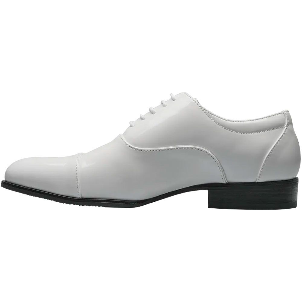 Stacy Adams Gala Oxford Dress Shoes - Mens White Patent Back View