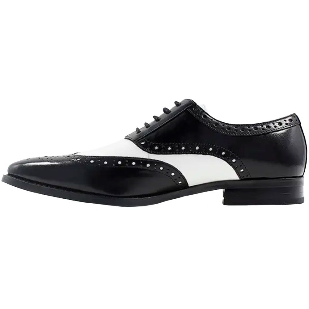 Stacy Adams Tinsley Oxford Dress Shoes - Mens Black White Back View