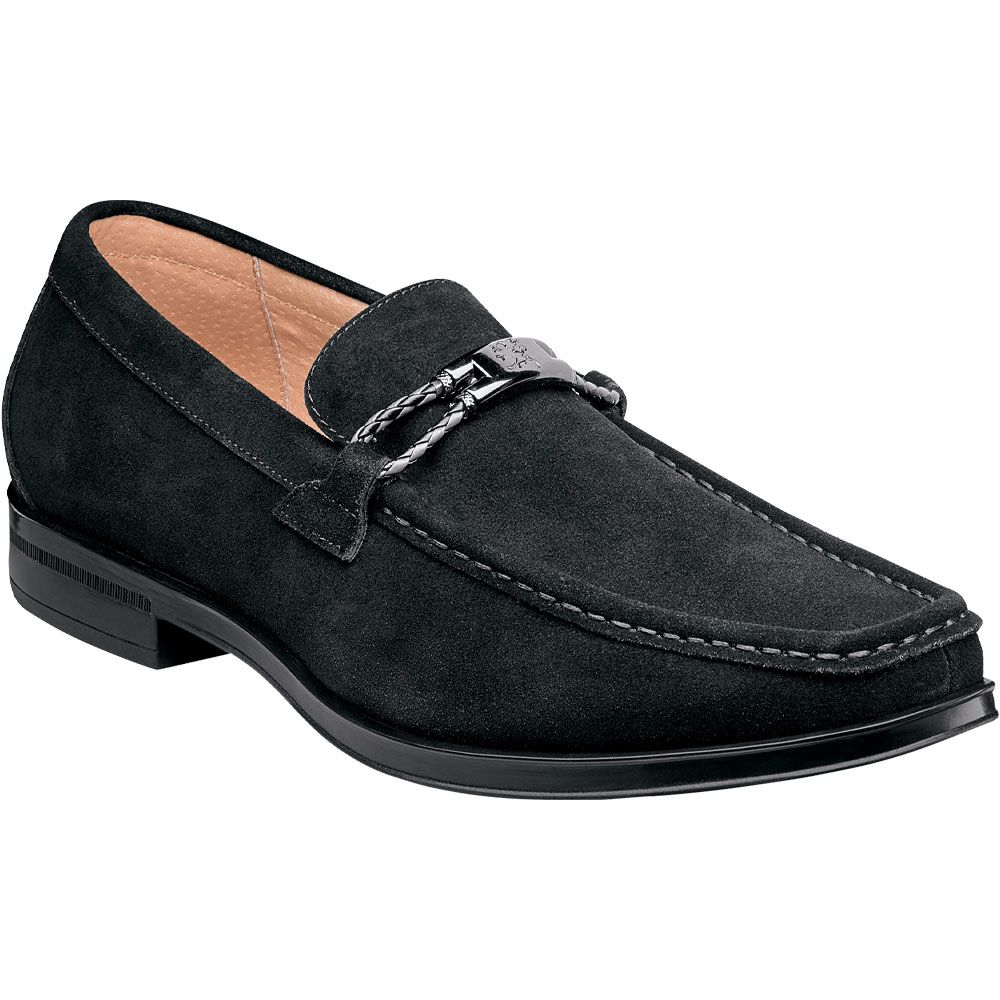 Stacy Adams Neville Slip On Casual Shoes - Mens Black Suede