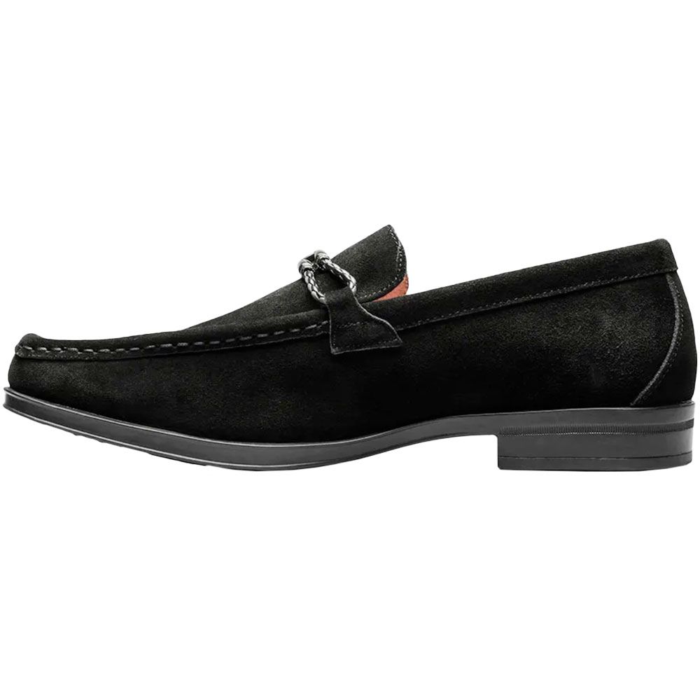 Stacy Adams Neville Slip On Casual Shoes - Mens Black Suede Back View