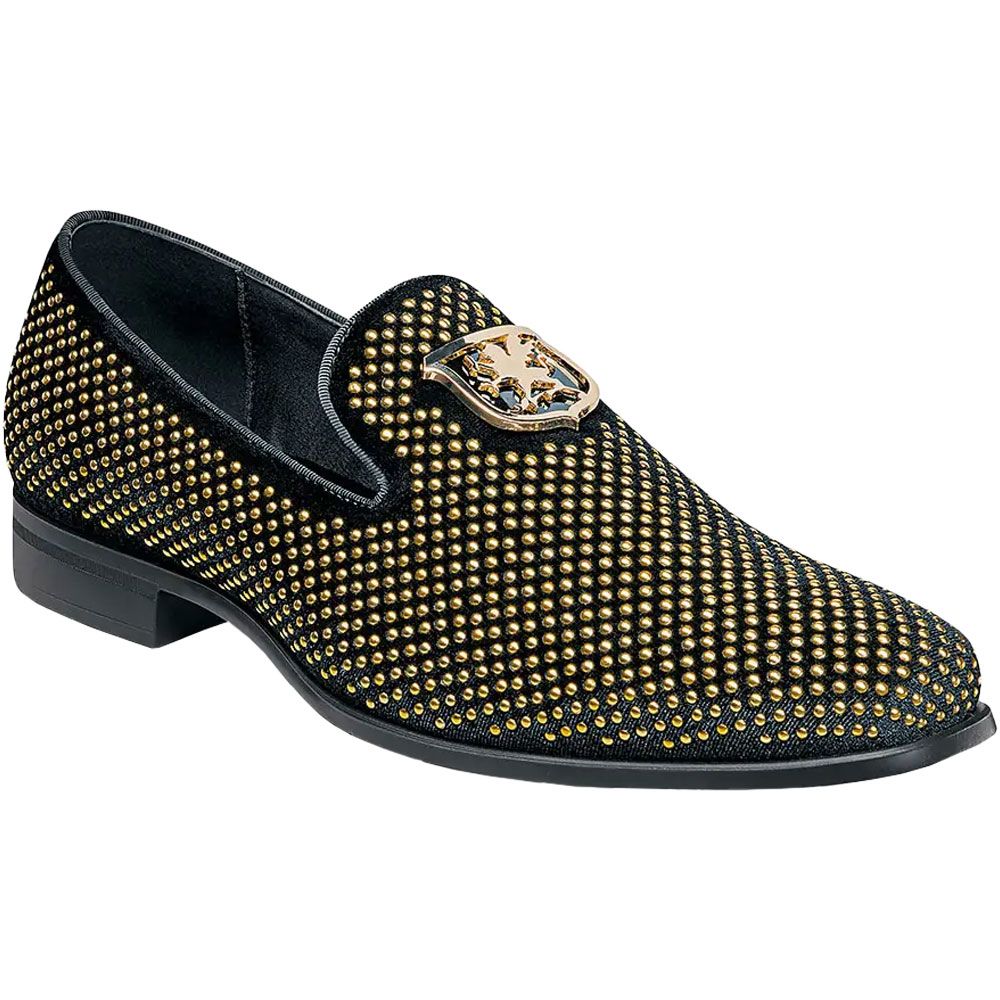 Stacy Adams Swagger Slip On Casual Shoes - Mens Black Gold