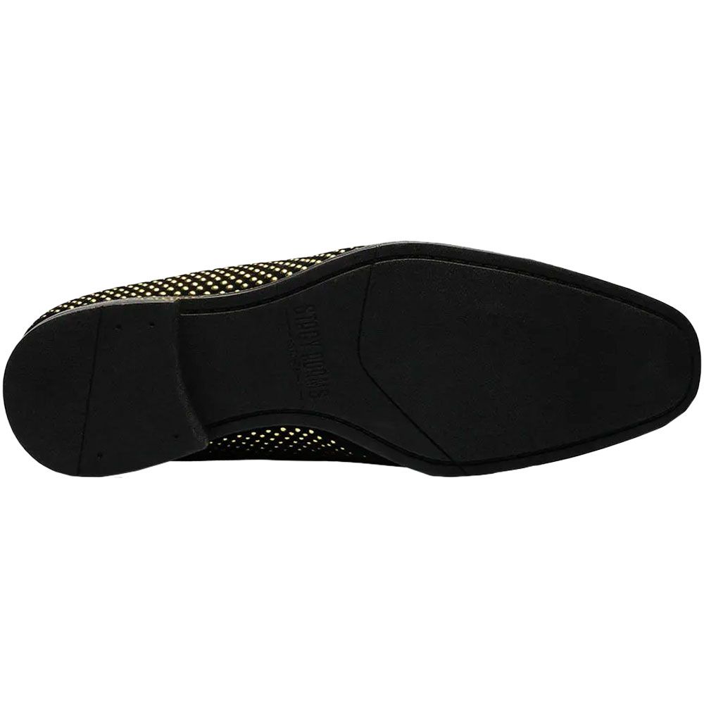 Stacy Adams Swagger Slip On Casual Shoes - Mens Black Gold Sole View