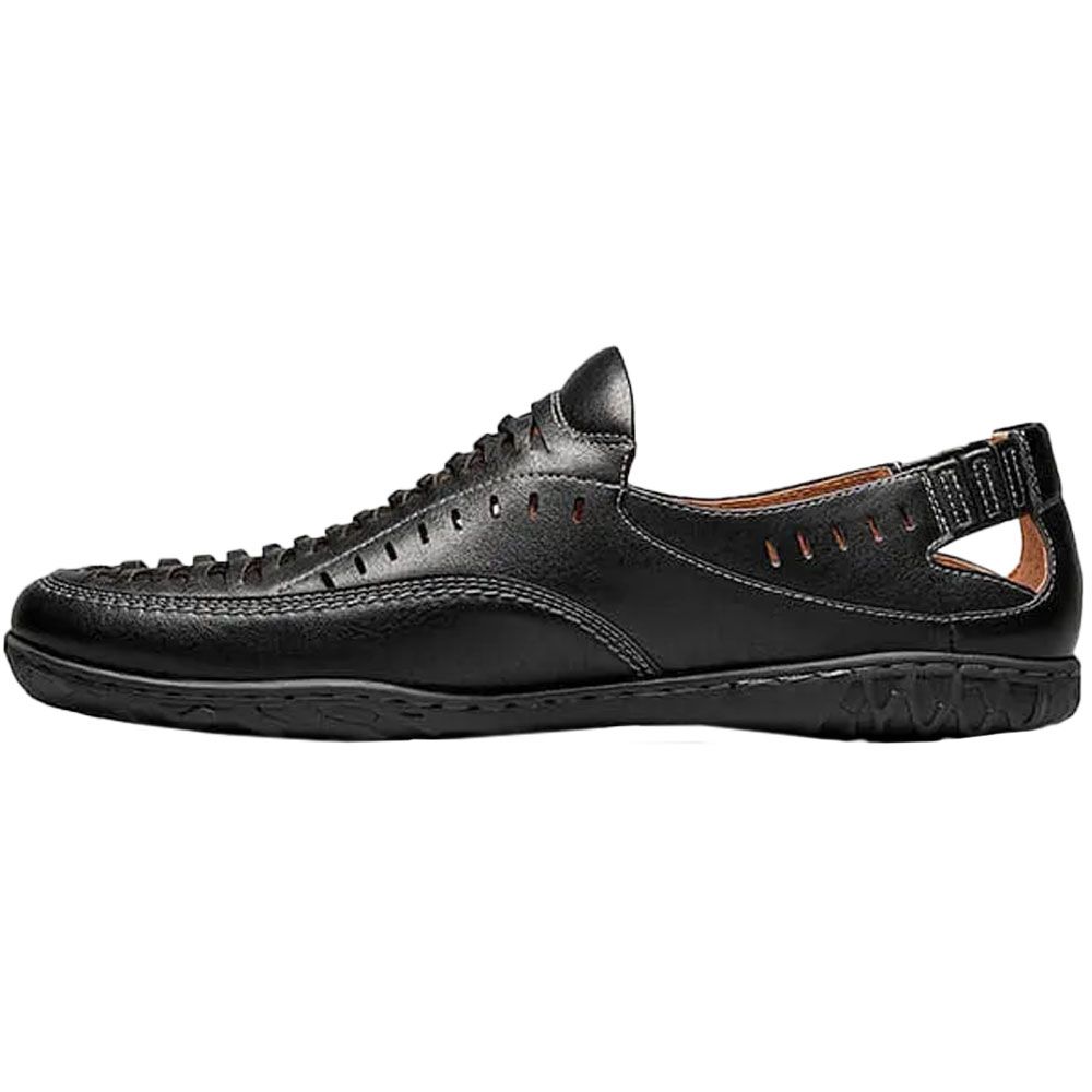 Stacy Adams Ibiza Slip On Casual Shoes - Mens Black Back View