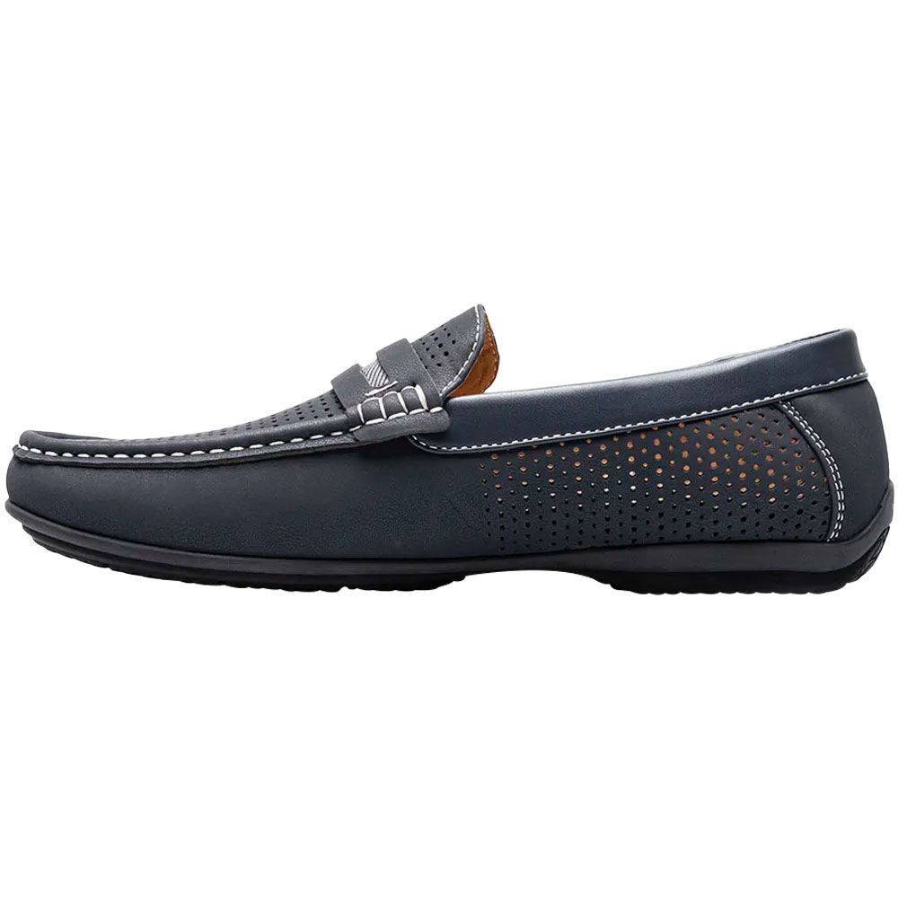 Stacy Adams Corby Slip On Loafer Mens Casual Shoes Navy Back View