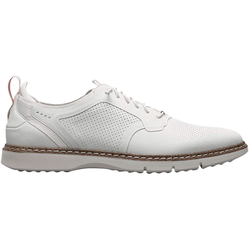Stacy Adams Synchro Plain Toe Lace Up Casual Shoes - Mens White