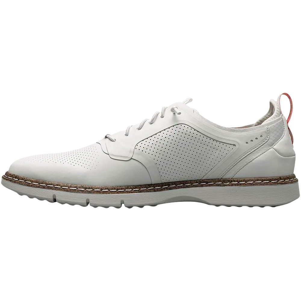 Stacy Adams Synchro Plain Toe Lace Up Casual Shoes - Mens White Back View