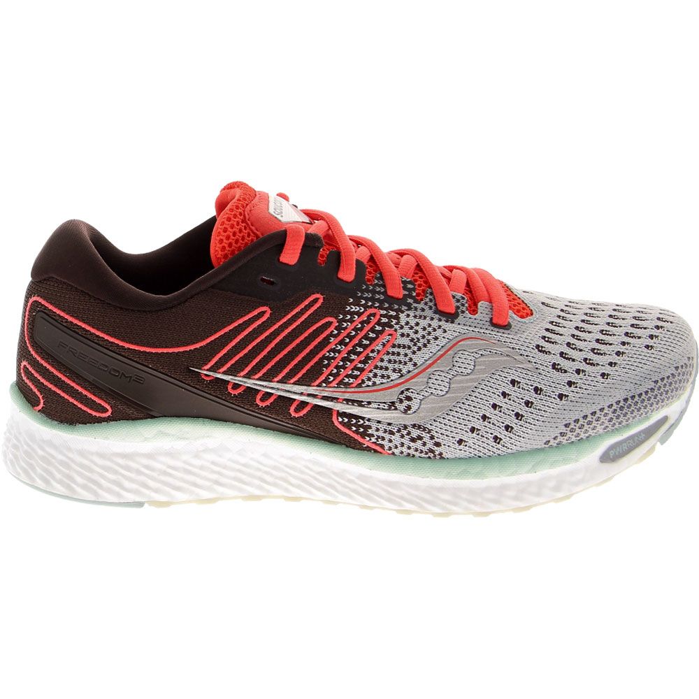 Saucony Freedom Iso 3 Running Shoes - Womens Sky Grey Coral