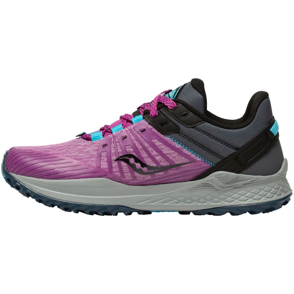Saucony Mad River TR 2 Trail Running Shoe - Womens Razzle Shadow Back View