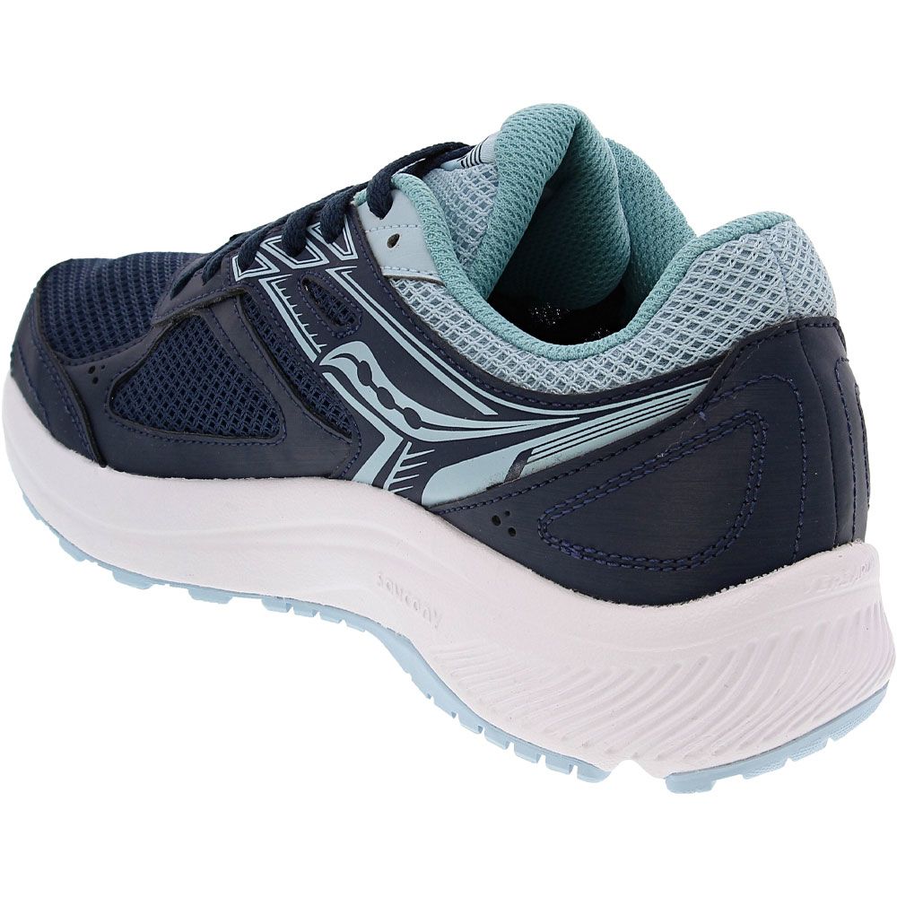 Saucony Cohesion 14 Running Shoes - Womens Navy Light Blue Back View
