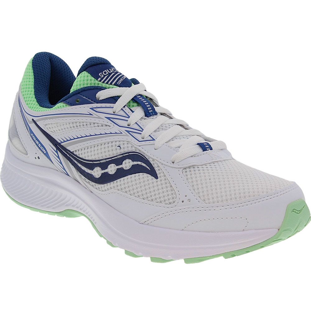 Saucony Cohesion 14 Running Shoes - Womens White Navy Mint