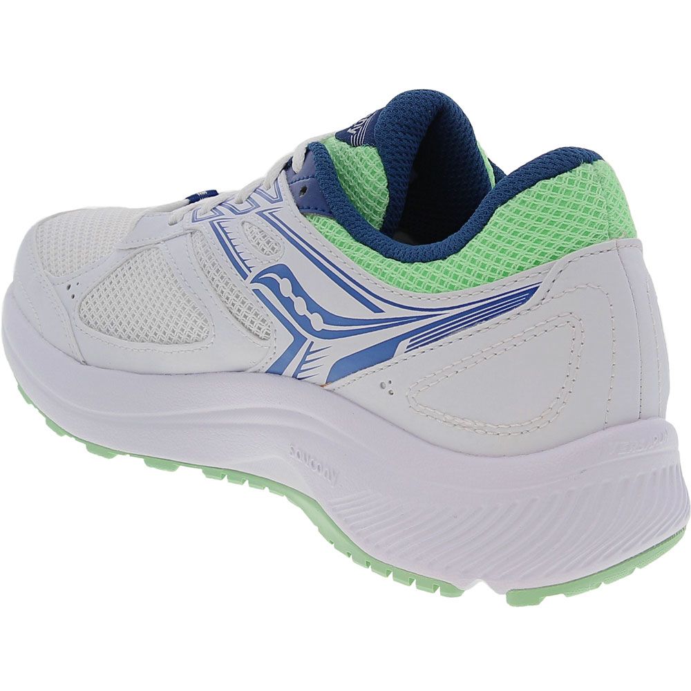 Saucony Cohesion 14 Running Shoes - Womens White Navy Mint Back View