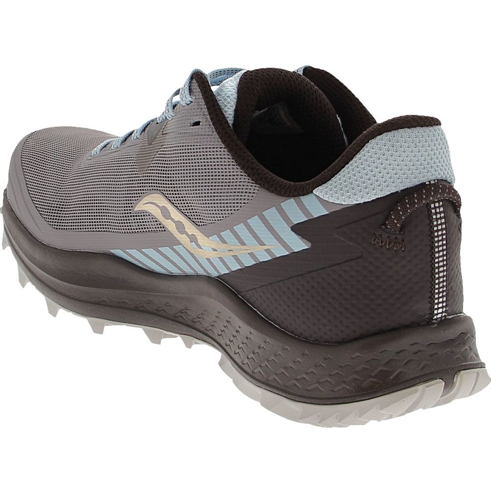 Saucony Peregrine 11 Trail Running Shoes - Womens Silver Back View