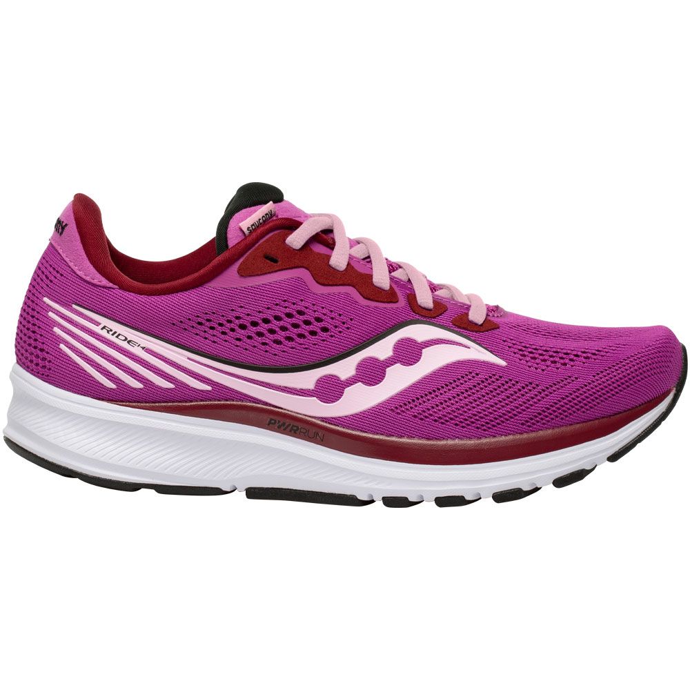 Saucony Ride 14 Running Shoes - Womens Razzle Fairytale Side View