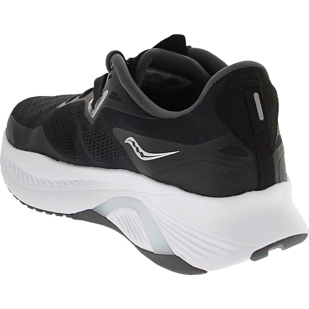 Saucony Guide 15 Running Shoes - Womens Black White Back View