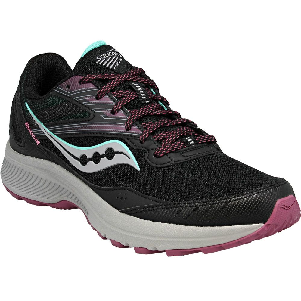 Saucony Cohesion Tr15 Trail Running Shoes - Womens Black Dusk Mint