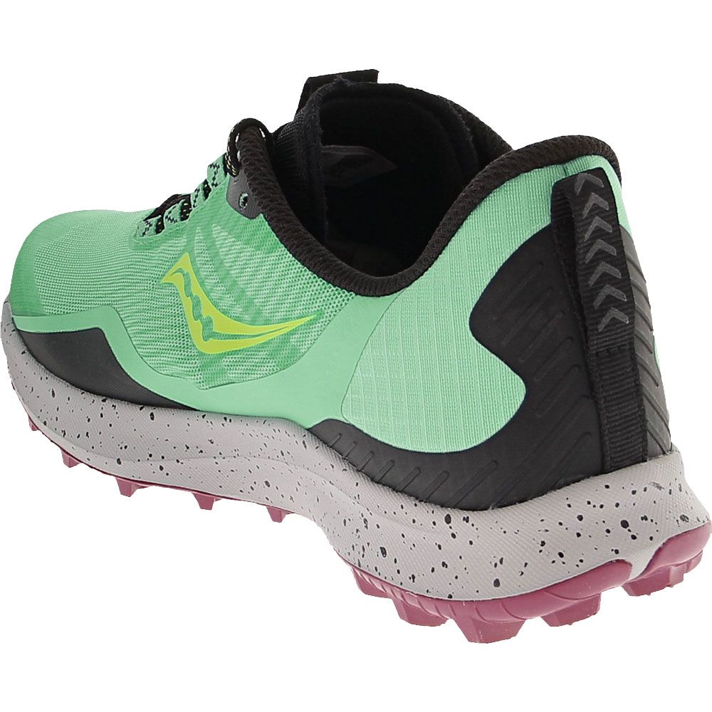 Saucony Peregrine 12 Trail Running Shoes - Womens Mint Back View