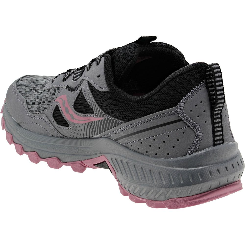 Saucony Excursion Tr16 Trail Running Shoes - Womens Charcoal Rose Back View