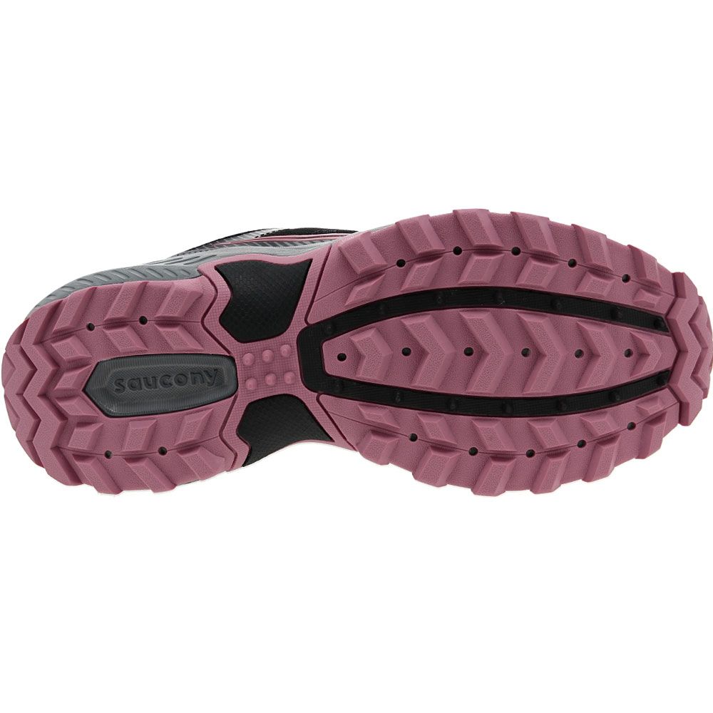 Saucony Excursion Tr16 Trail Running Shoes - Womens Charcoal Rose Sole View