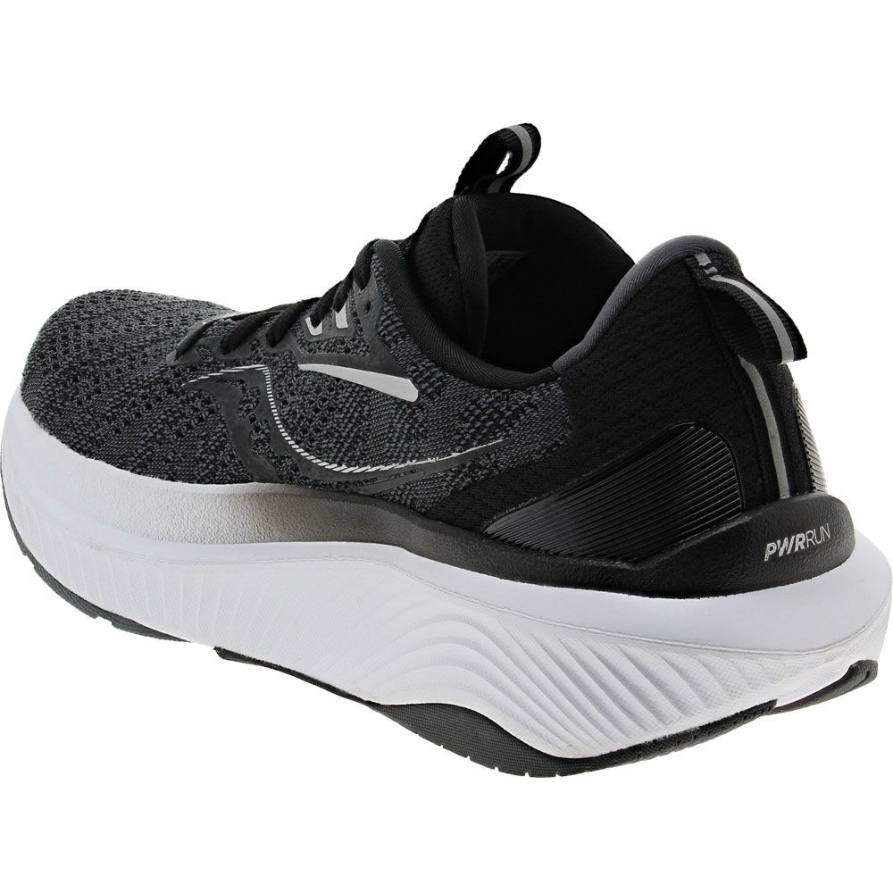 Saucony Echelon 9 Running Shoes - Womens Black White Back View