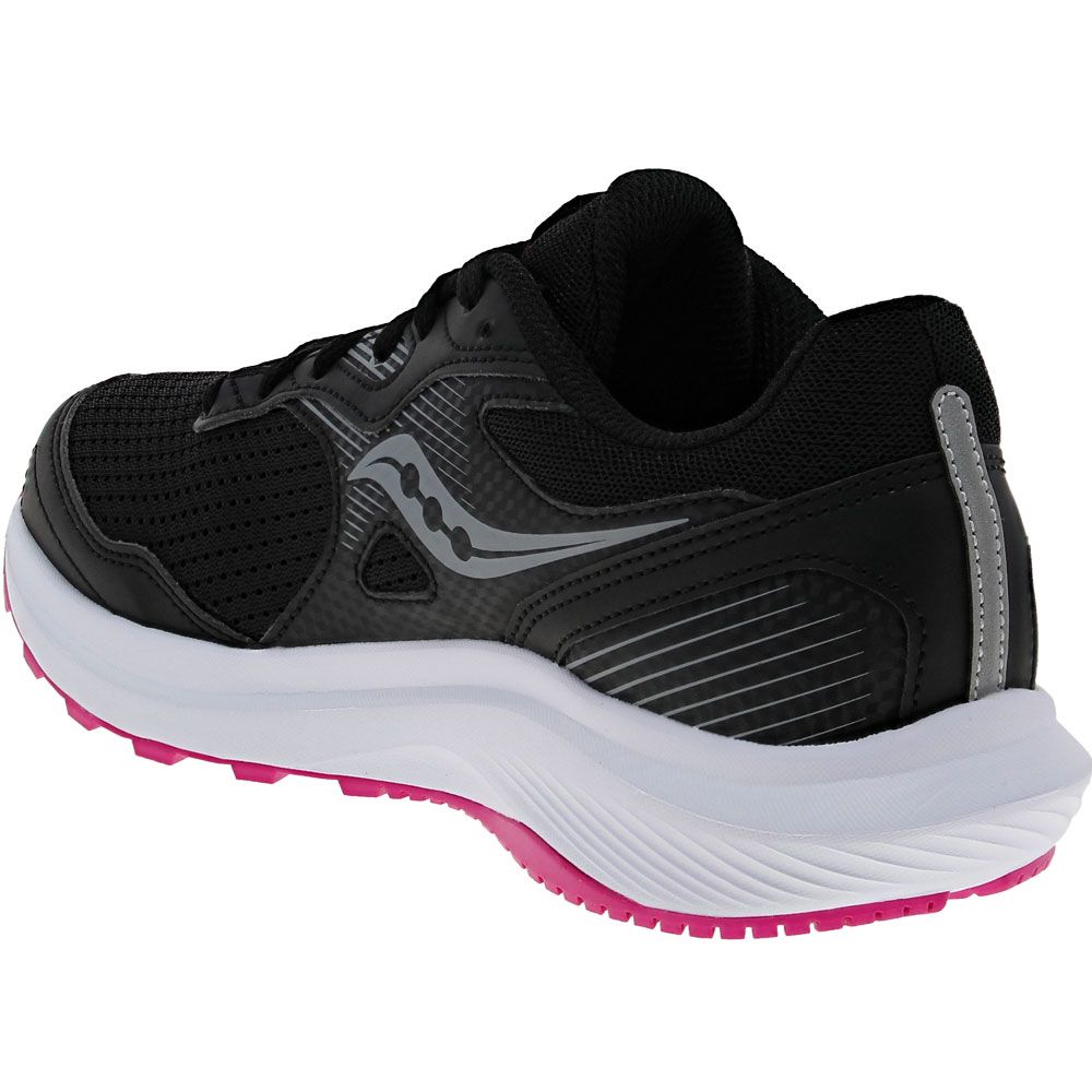 Saucony Cohesion 16 Running Shoes - Womens Black Pink Back View