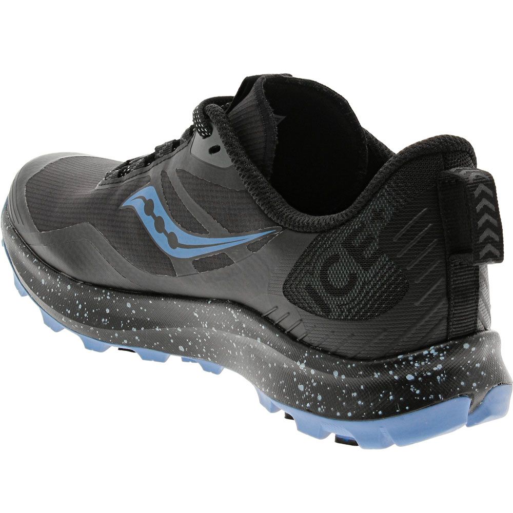 Saucony Peregrine Ice + 3 Trail Running Shoes - Womens Black Summit Back View
