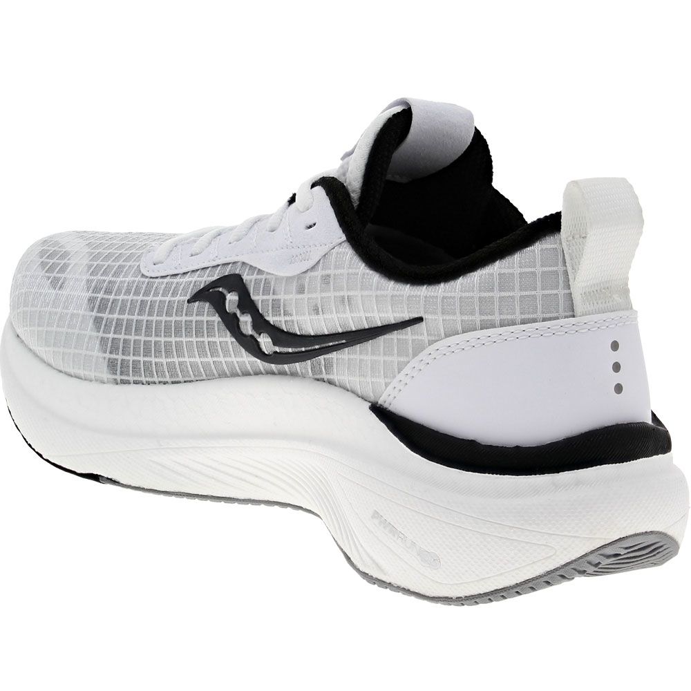 Saucony Freedom Crossport Running Shoes - Womens White Black Back View