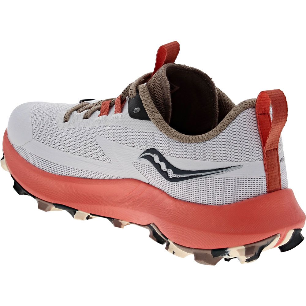 Saucony Peregrine 13 Trail Running Shoes - Womens Fog Zenith Back View
