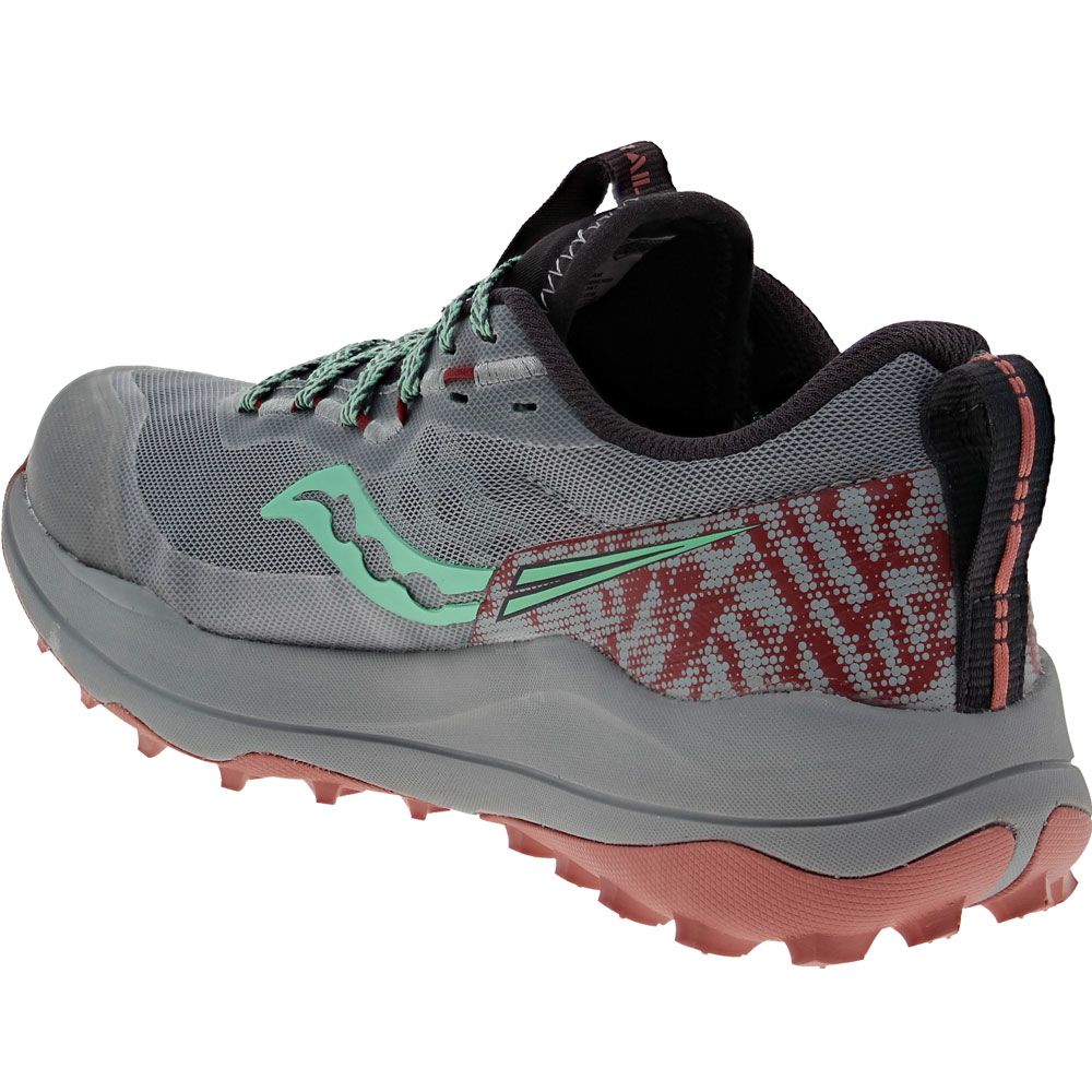 Saucony Xodus Ultra 2 Trail Running Shoes - Womens Fossil Soot Back View