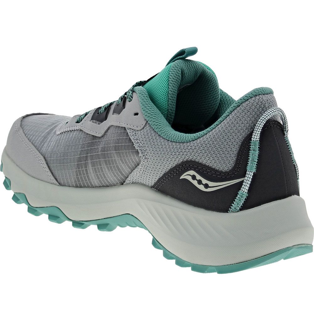 Saucony Aura TR Trail Running Shoes - Womens Concrete Shadow Back View
