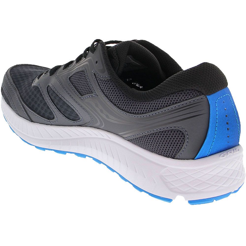 Saucony Cohesion 12 Running Shoes - Mens Black Blue Back View