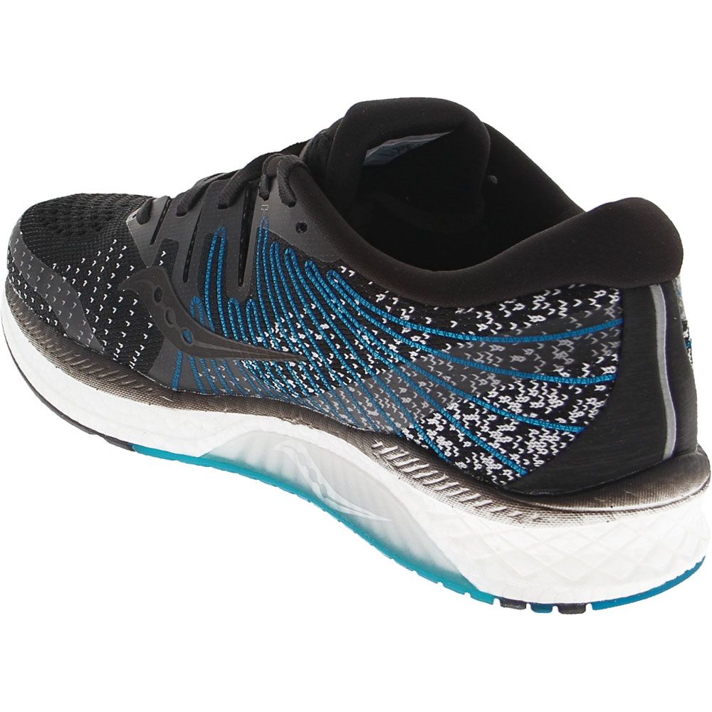 Saucony Liberty Iso 2 Running Shoes - Mens Black Blue Back View